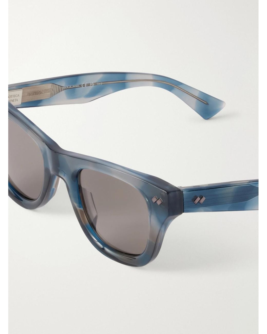Bottega Veneta Blue Bold Ribbon Stud D-Frame Recycled-Acetate Sunglasses for men