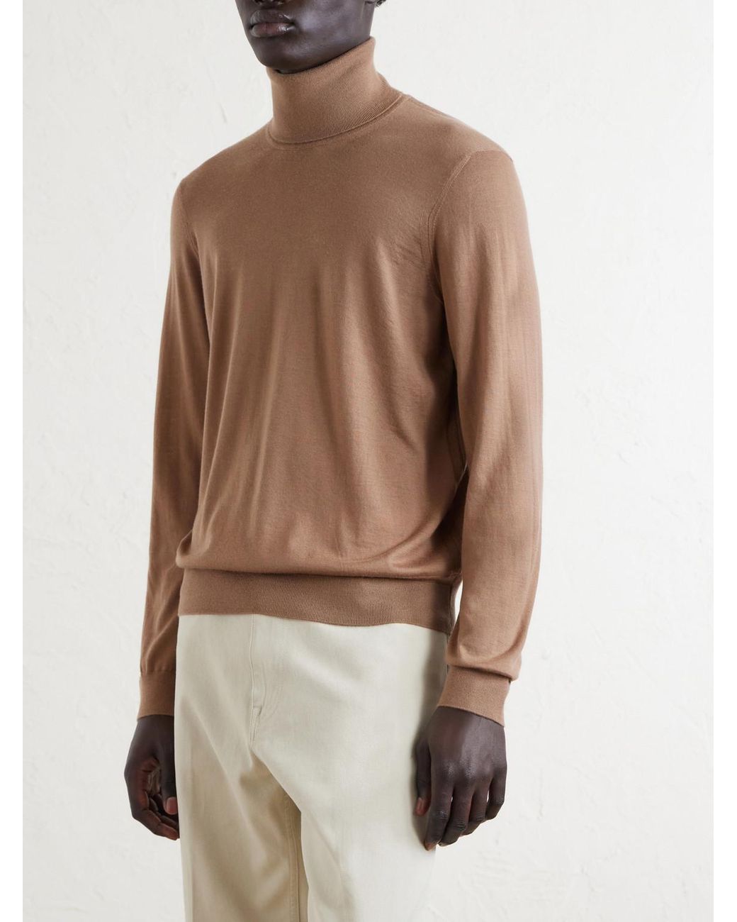 Dunhill Natural Cashmere Rollneck Sweater for men