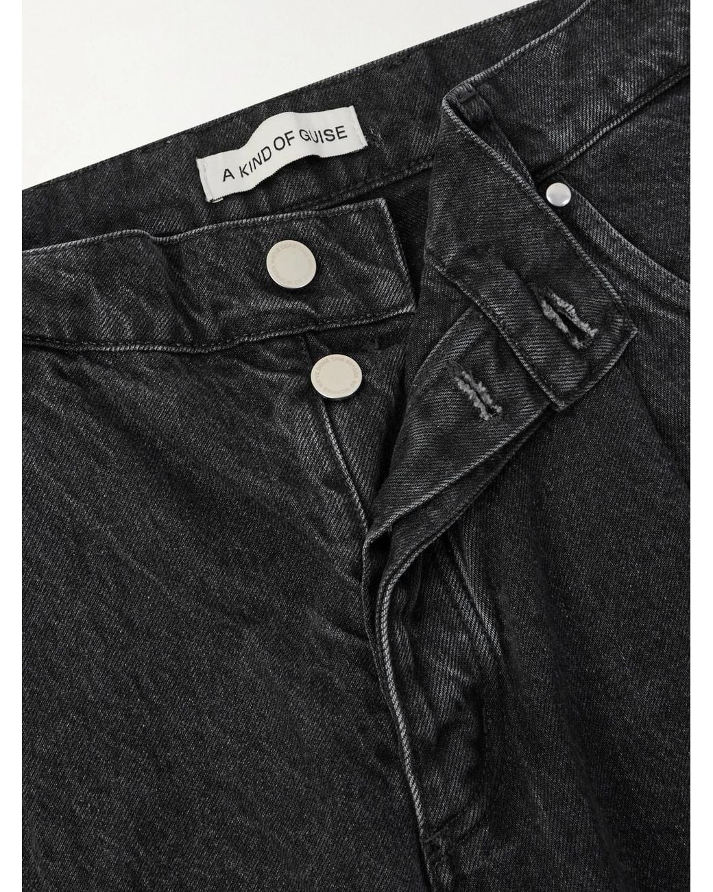 A Kind Of Guise Blue Straight-leg Pleated Organic Jeans for men