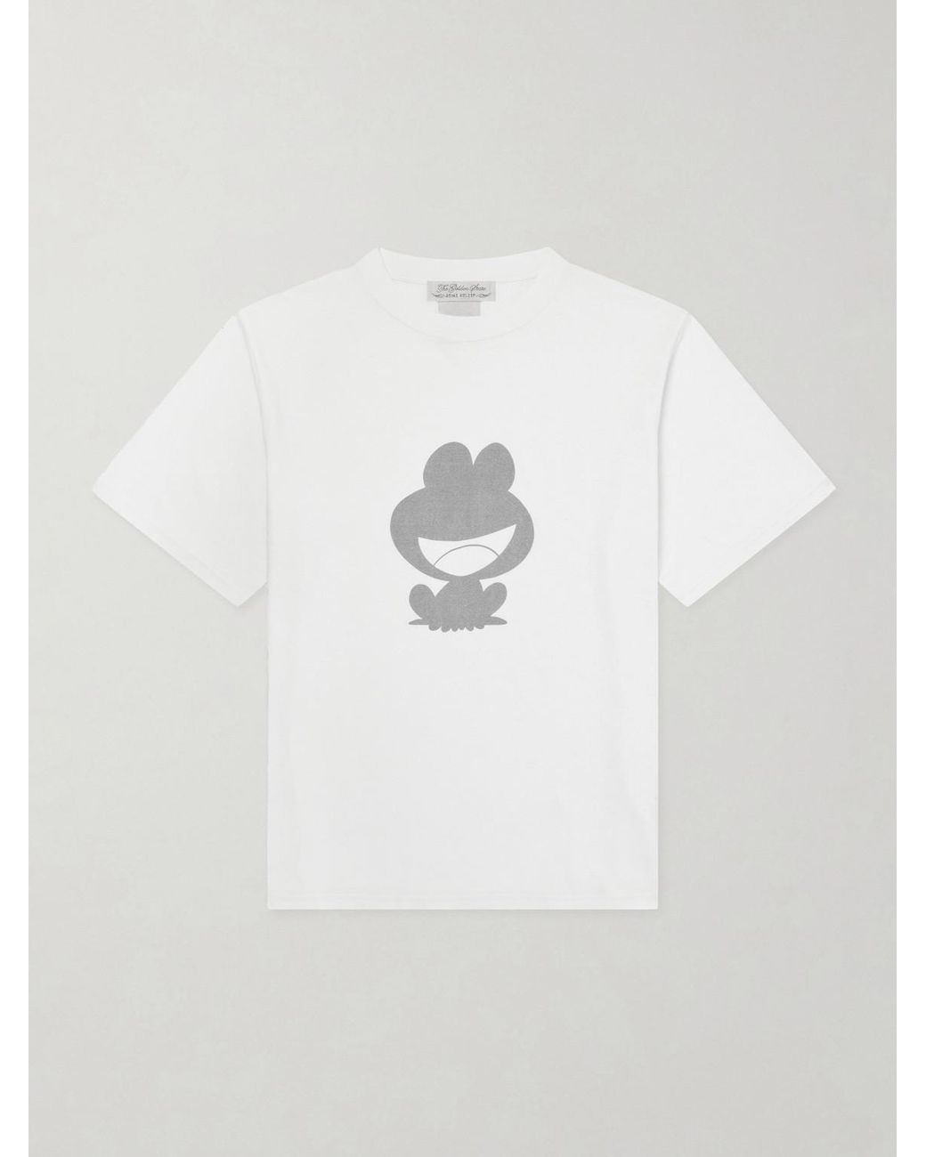 Remi Relief White Frog Printed Cotton-Jersey T-Shirt for men