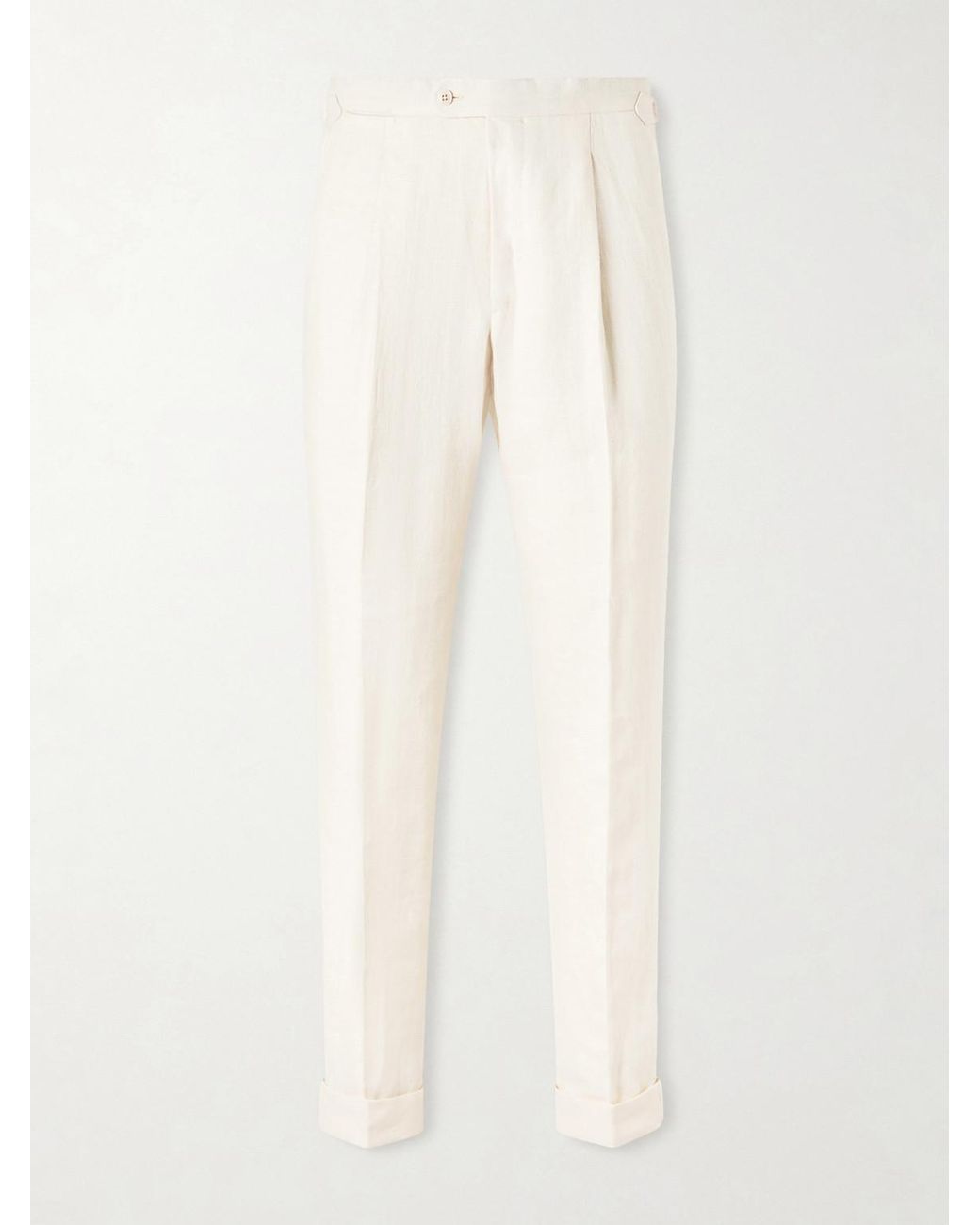 Saman Amel Natural Amie Straight-leg Wool for men