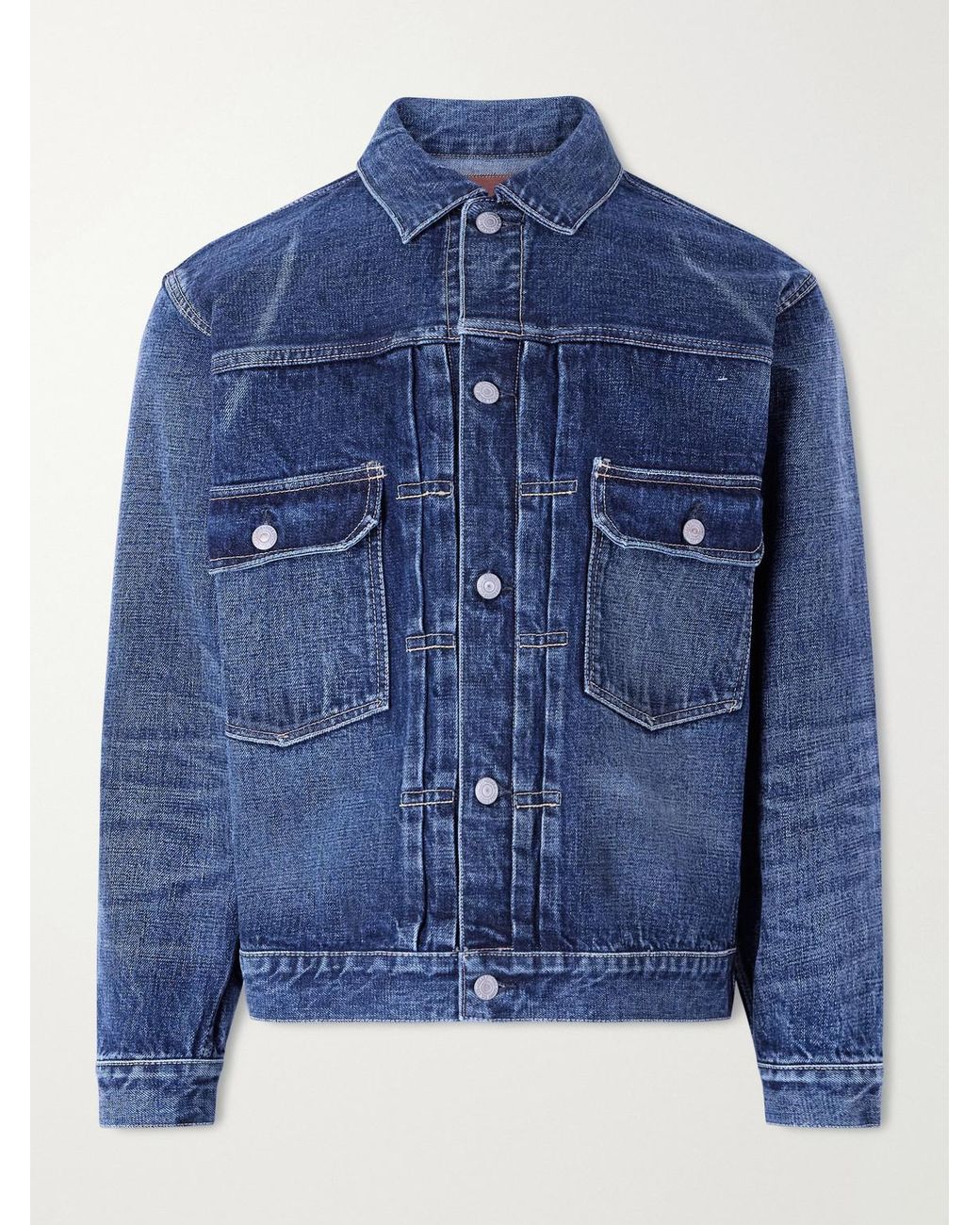 Fullcount Blue Type 2 Fear Of The Dark Selvedge Denim Jacket for men