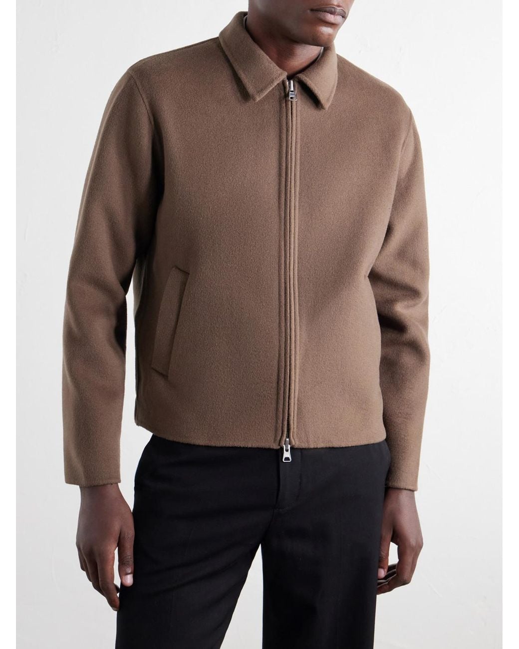 NN07 Brown Arlo 8447 Wool-Blend Felt Jacket for men