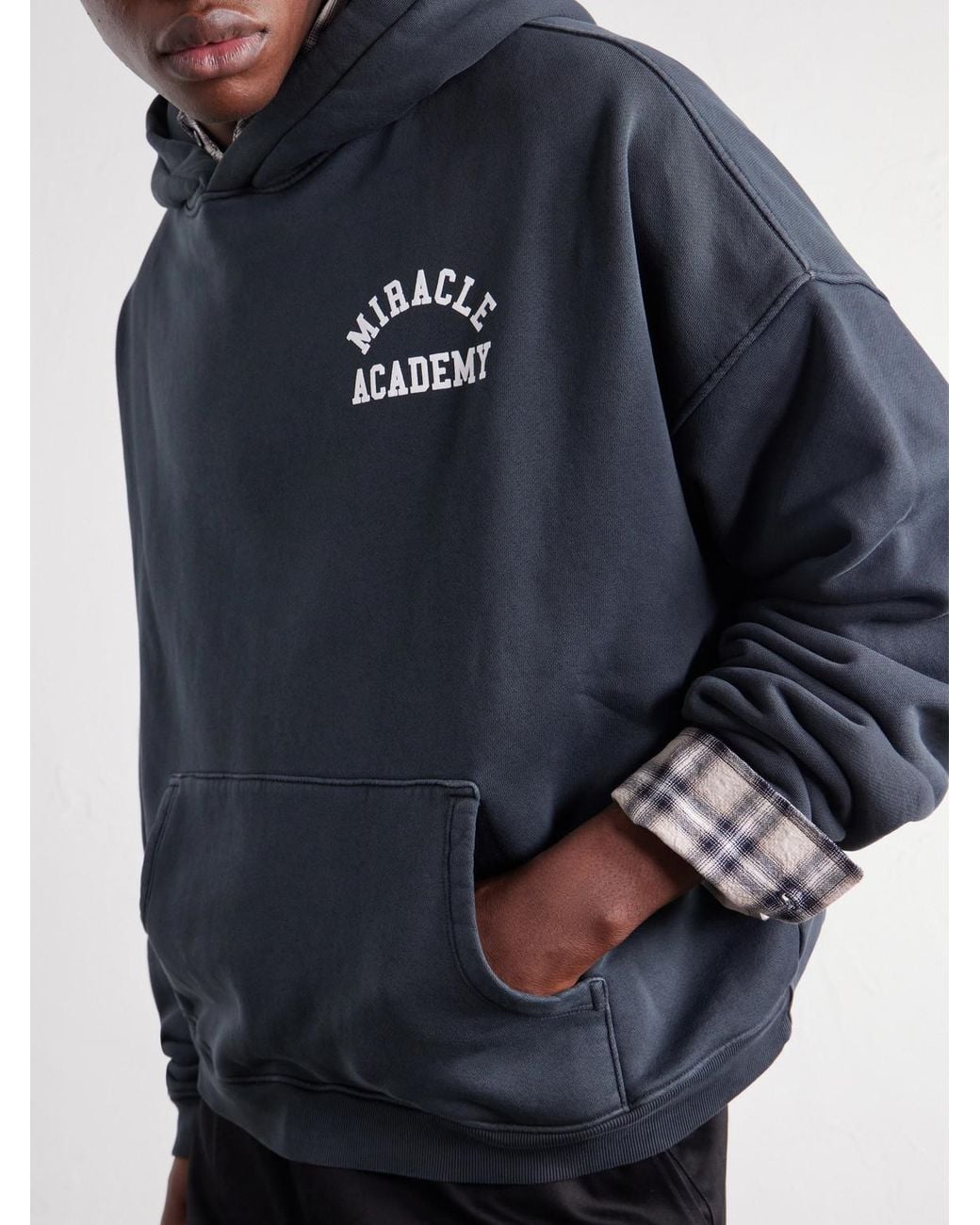 NAHMIAS Blue Miracle Academy Cotton-terry Hoodie for men