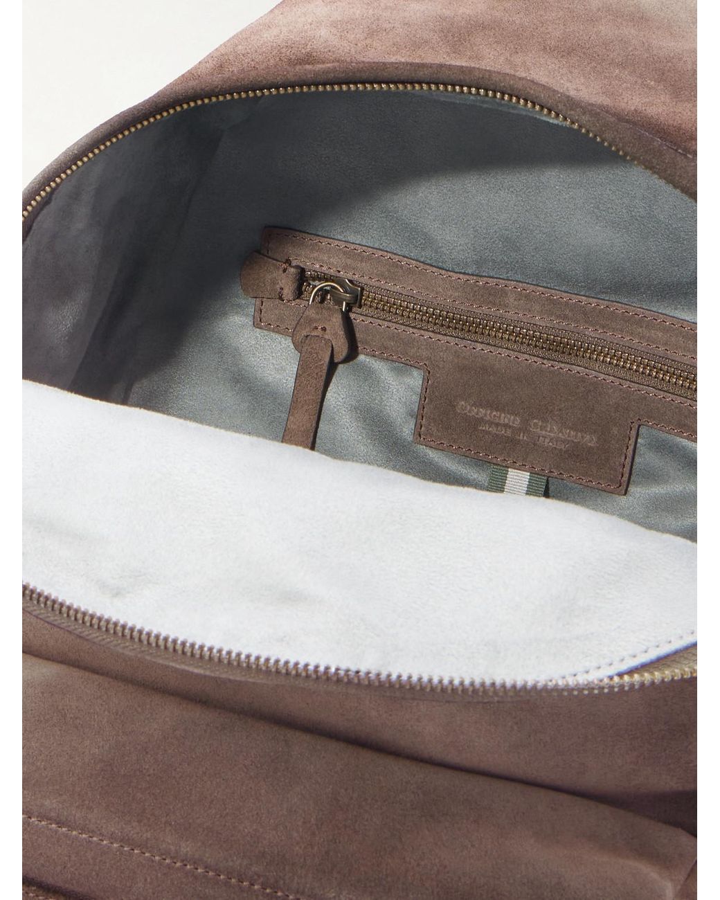 Officine Creative Brown Oc 001 Suede Backpack for men