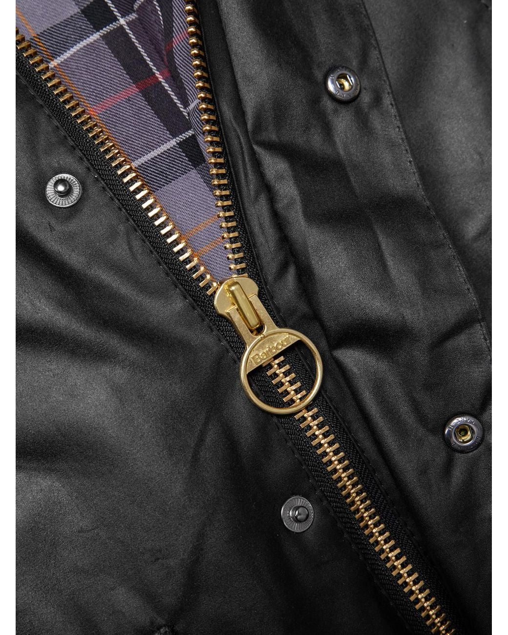 Bedale Corduroy-Trimmed Waxed-Cotton Jacket di Barbour in Black da Uomo