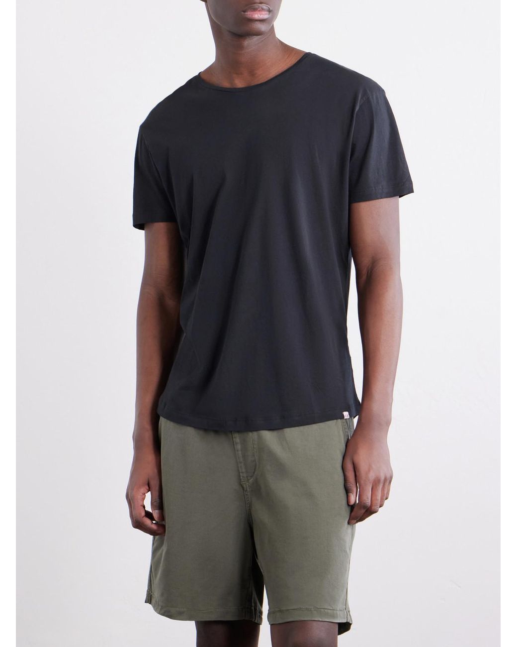 Orlebar Brown Black Cotton-Jersey T-Shirt for men