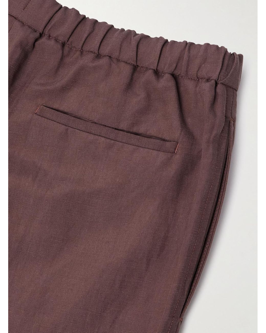 Loro Piana Purple Maryln Straight-Leg Linen And Silk-Blend Trousers for men