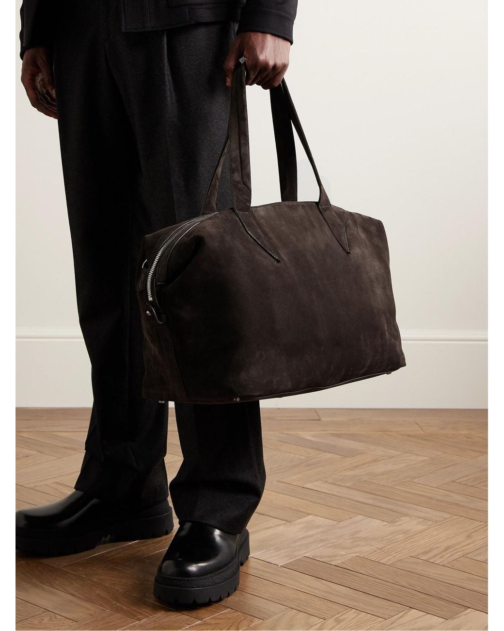 Metier Black Nomad All Day Suede Holdall for men