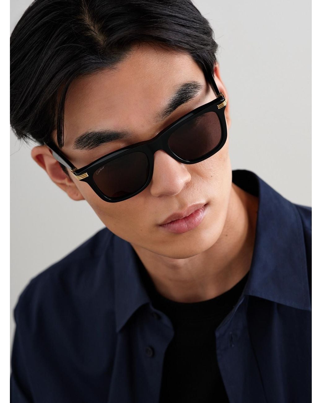 Cartier Black Première De Cartier D-Frame Acetate Sunglasses for men