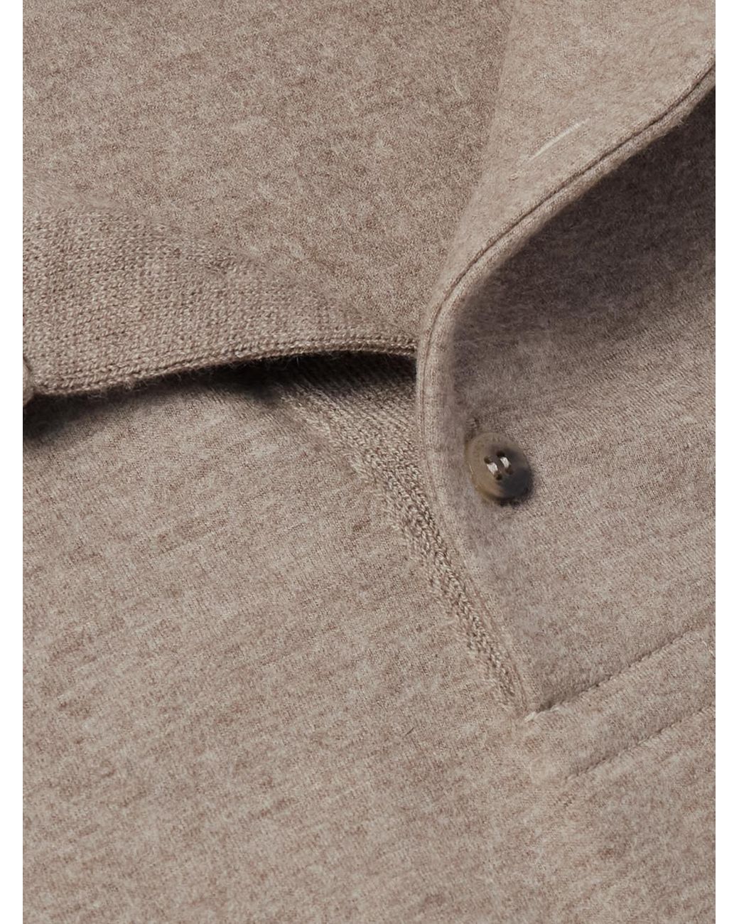 Loro Piana Natural Cashmere Polo Shirt for men