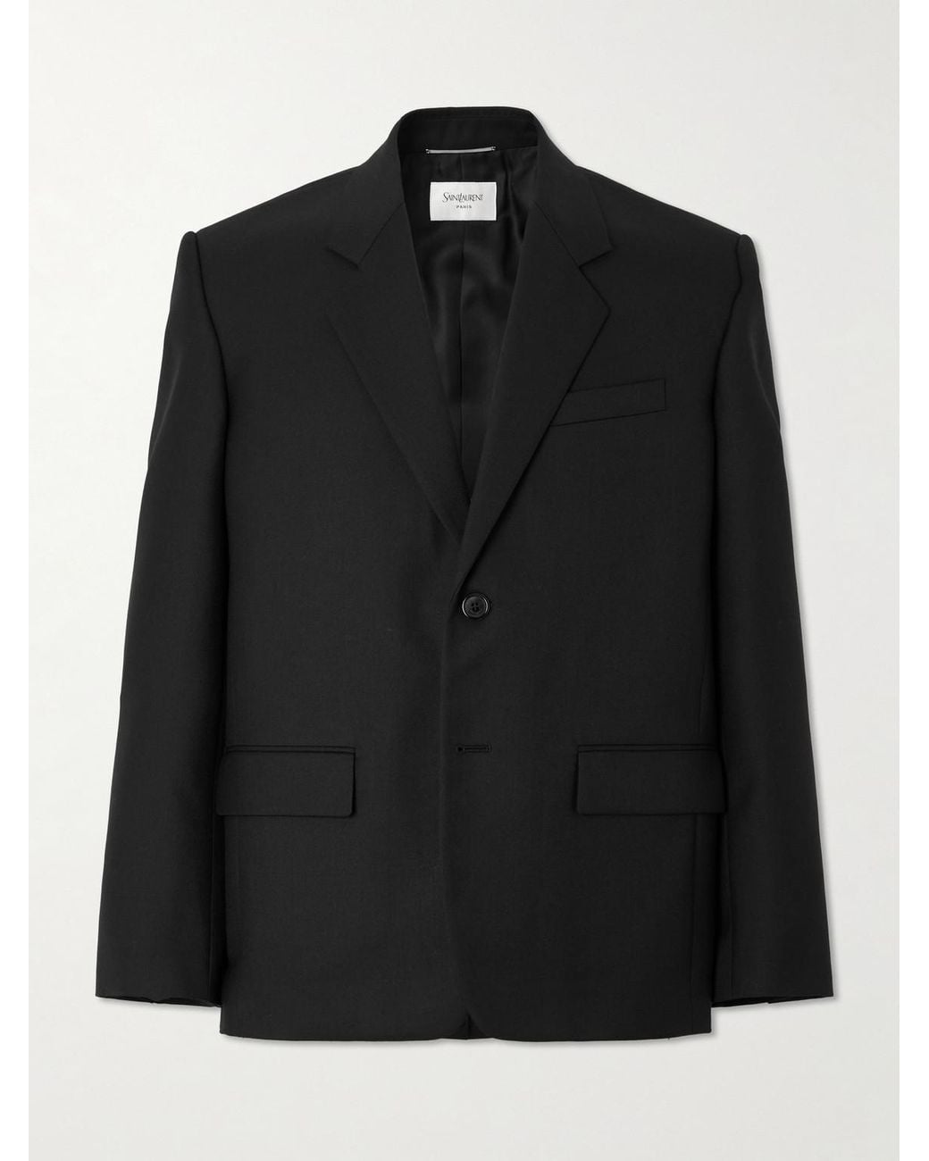 Saint Laurent Black Wool-gabardine Blazer for men
