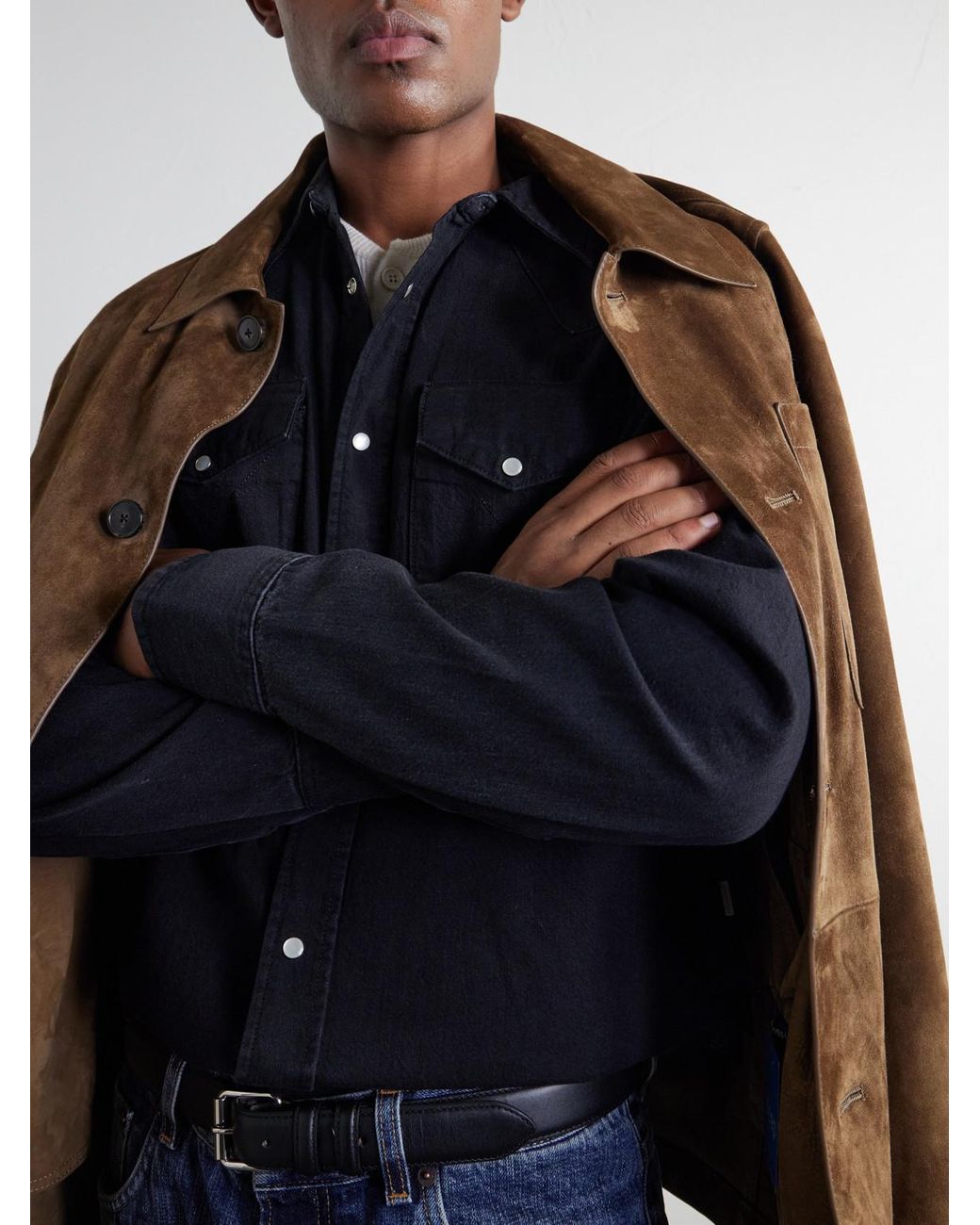 Aimé Leon Dore Blue Denim Shirt for men