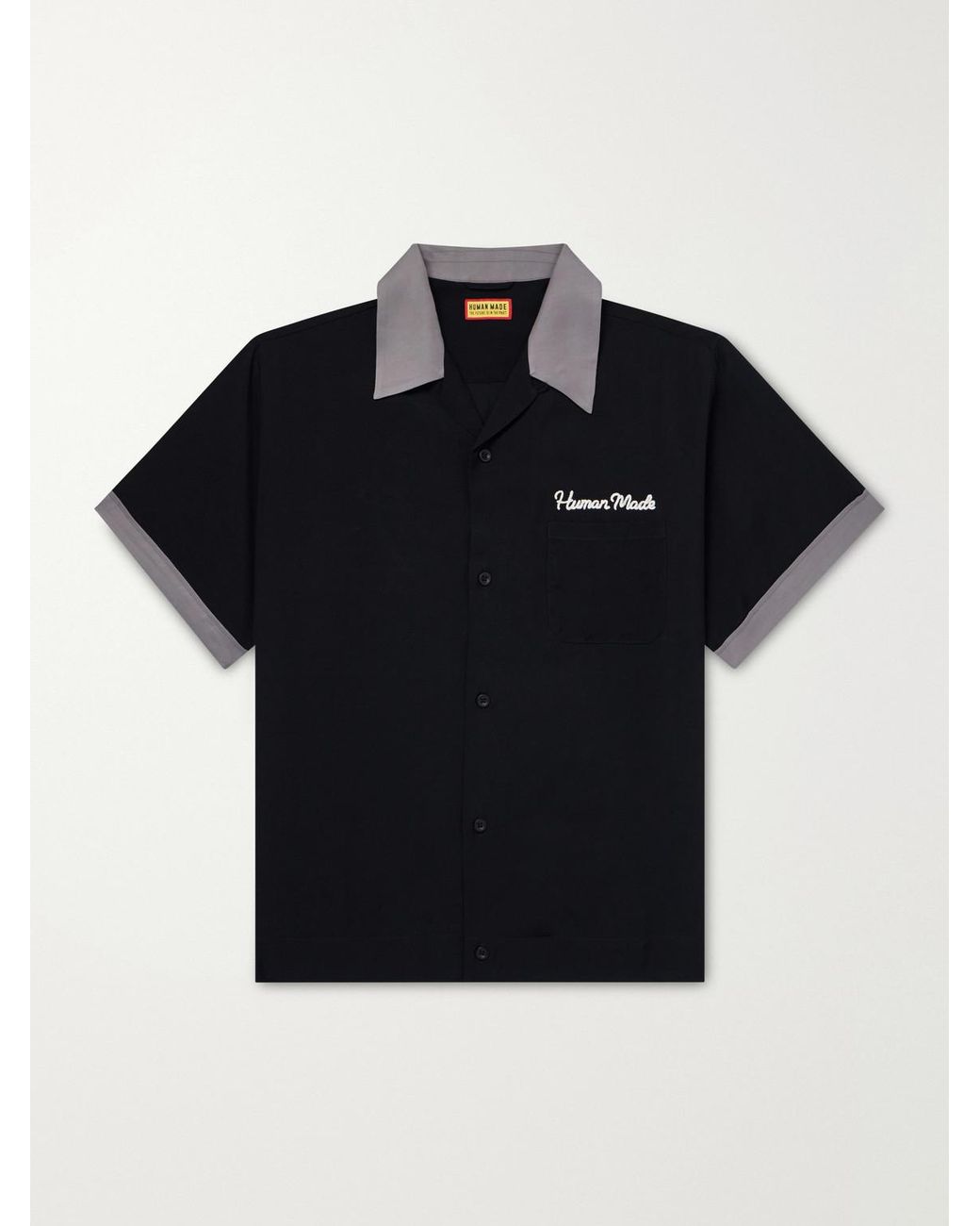 Human Made Black Logo-embroidered Poplin Shirt for men