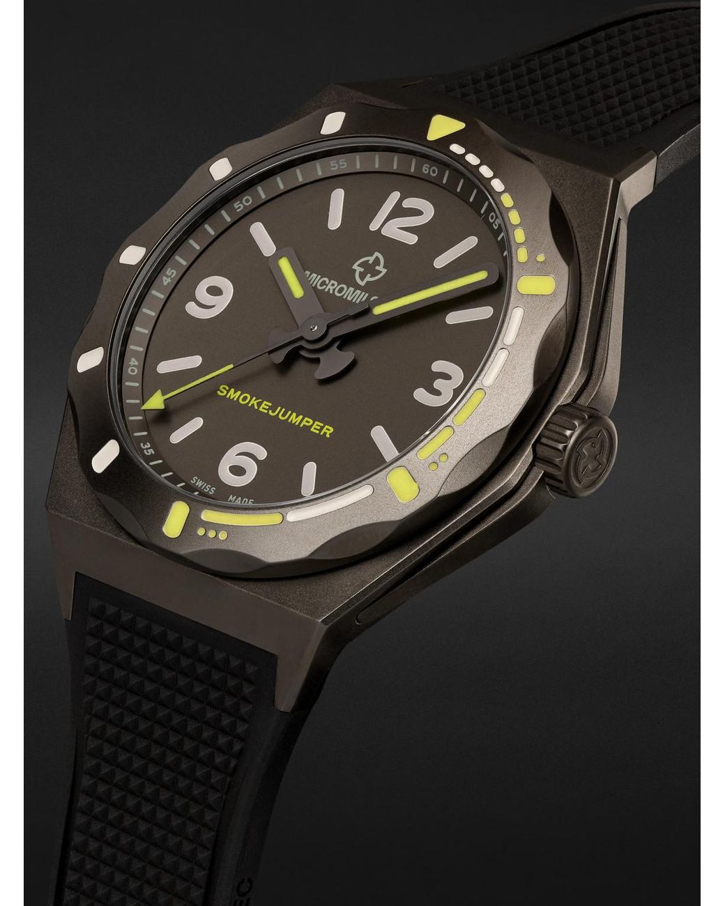 MICROMILSPEC Black Smokejumper Automatic 42mm Stainless Steel Watch for men