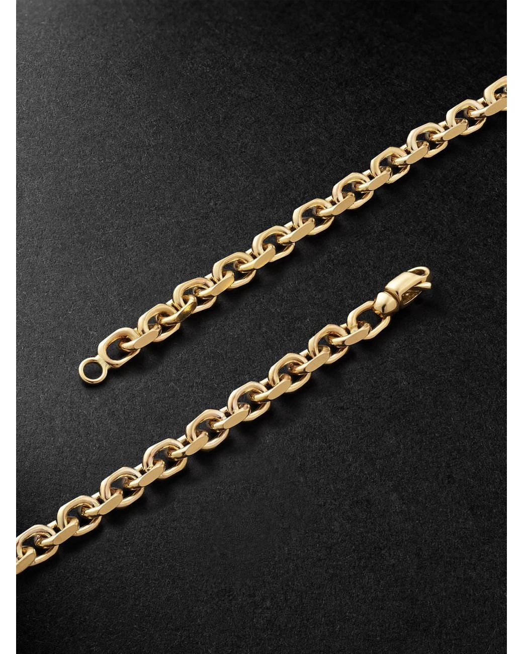 Sydney Evan Black 14-Karat Curb Chain Necklace for men
