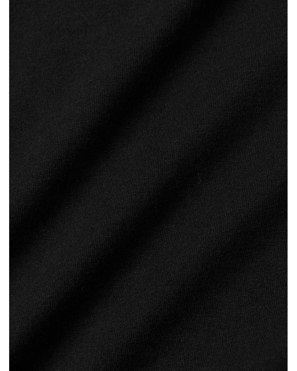 James Perse Black Lotus Brushed Cotton-jersey T-shirt for men