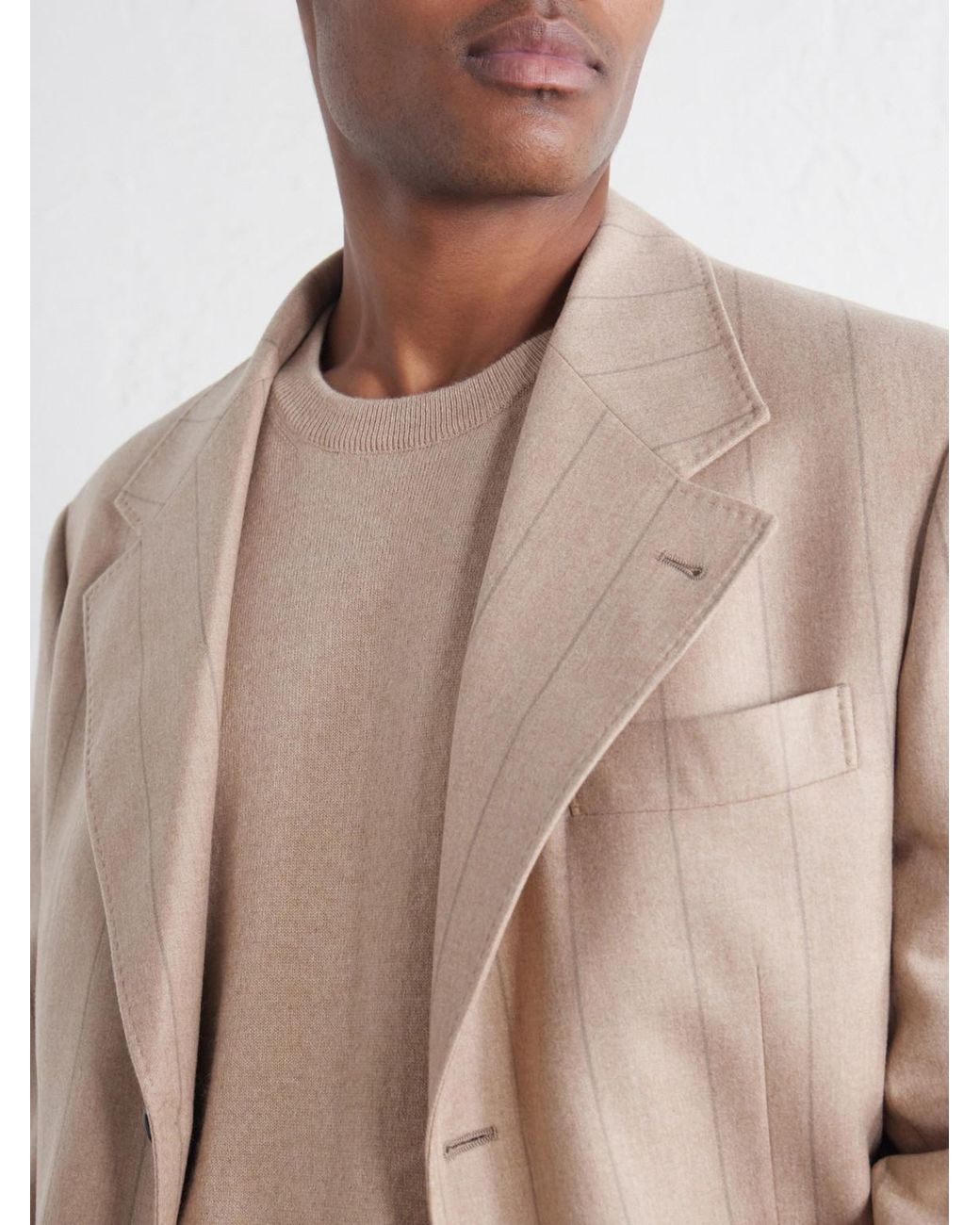 Brunello Cucinelli Natural Cashmere Sweater for men