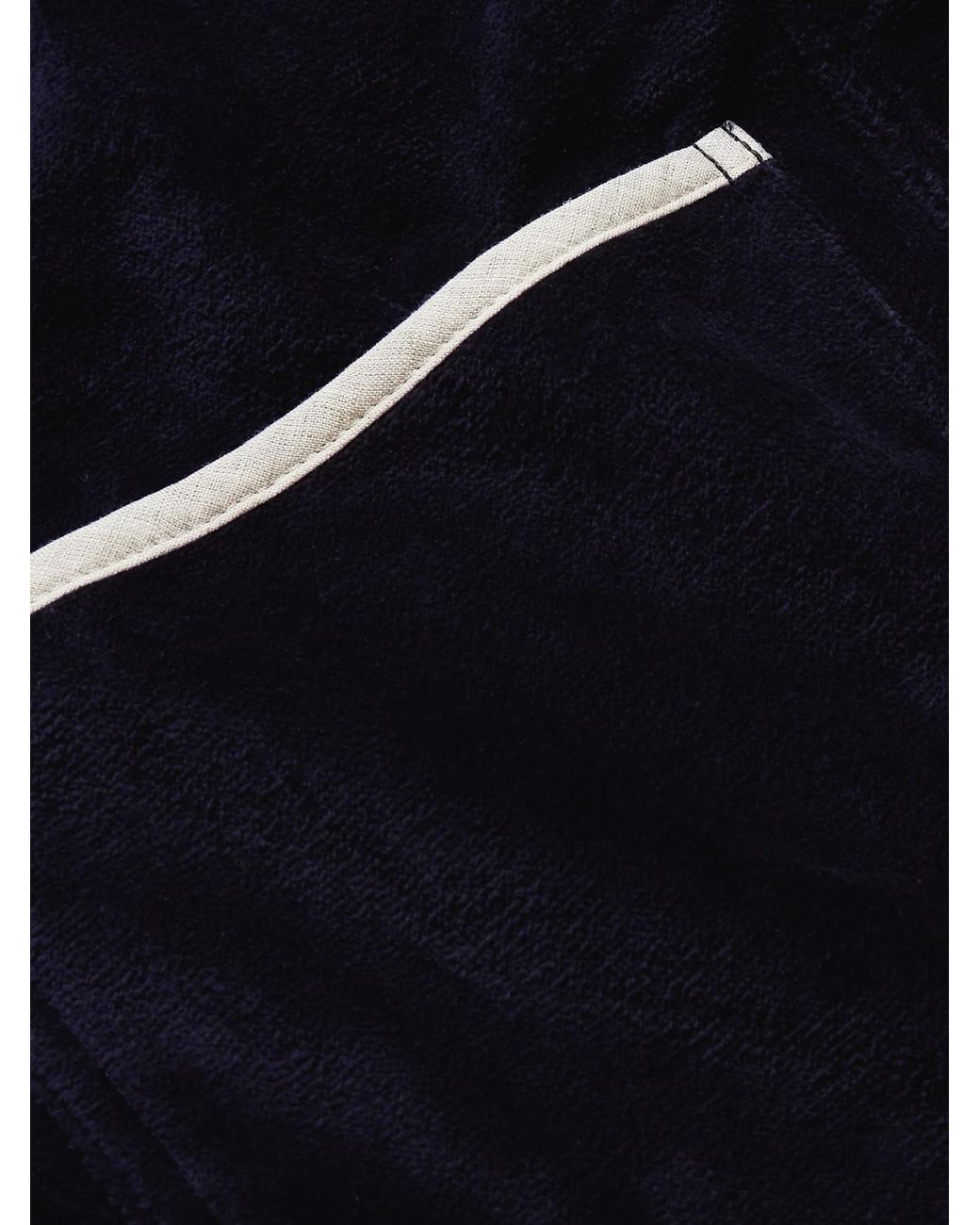 Brunello Cucinelli Blue Cotton-Terry Bathrobe for men