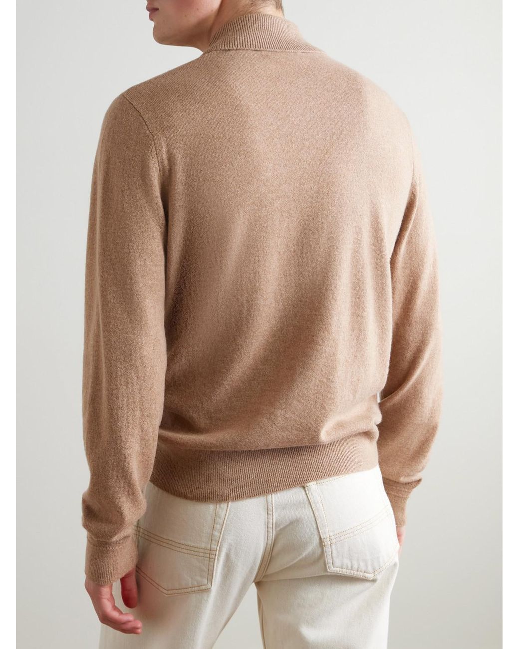 Mr P. Natural Cliff Cashmere Polo Shirt for men