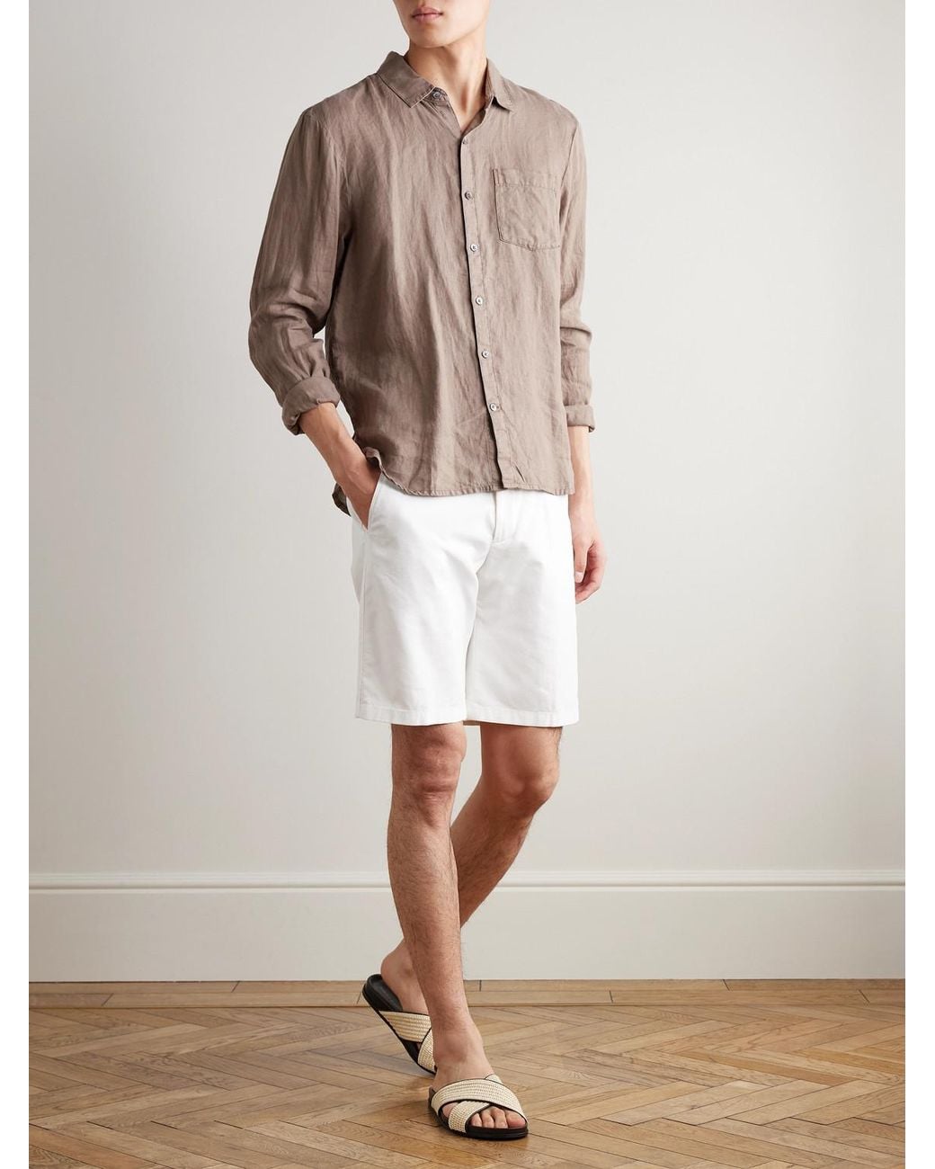 Loro Piana Multicolor Stretch-Cotton Bermuda Shorts for men
