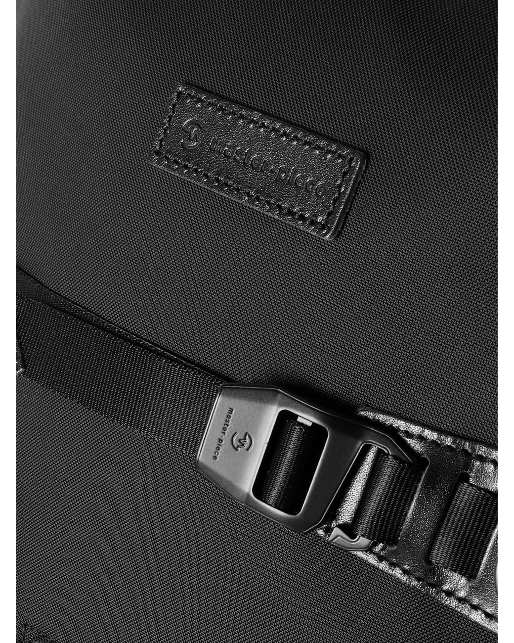 Potential 2-Way Leather And Webbing-Trimmed Cordura Mastertex Backpack di Master Piece in Black da Uomo