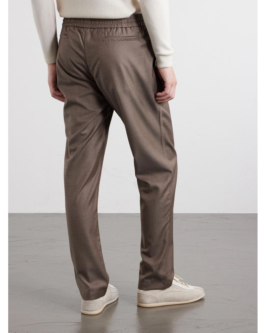 Sease Gray Mindset Straight-leg Cotton-blend Twill Trousers for men