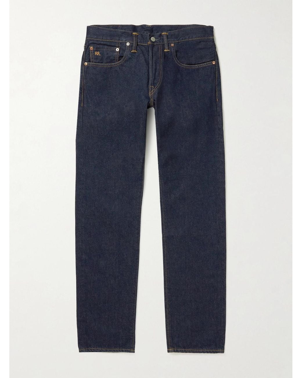 RRL Blue Slim-Fit Selvedge Jeans for men