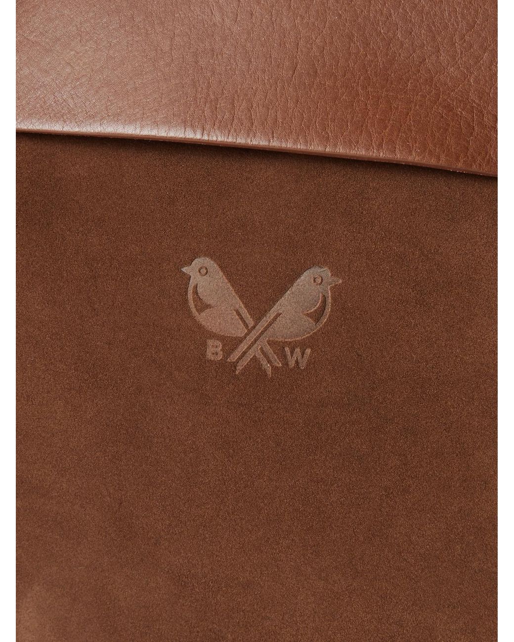 Bennett Winch Brown Suede And Leather Briefcase for men