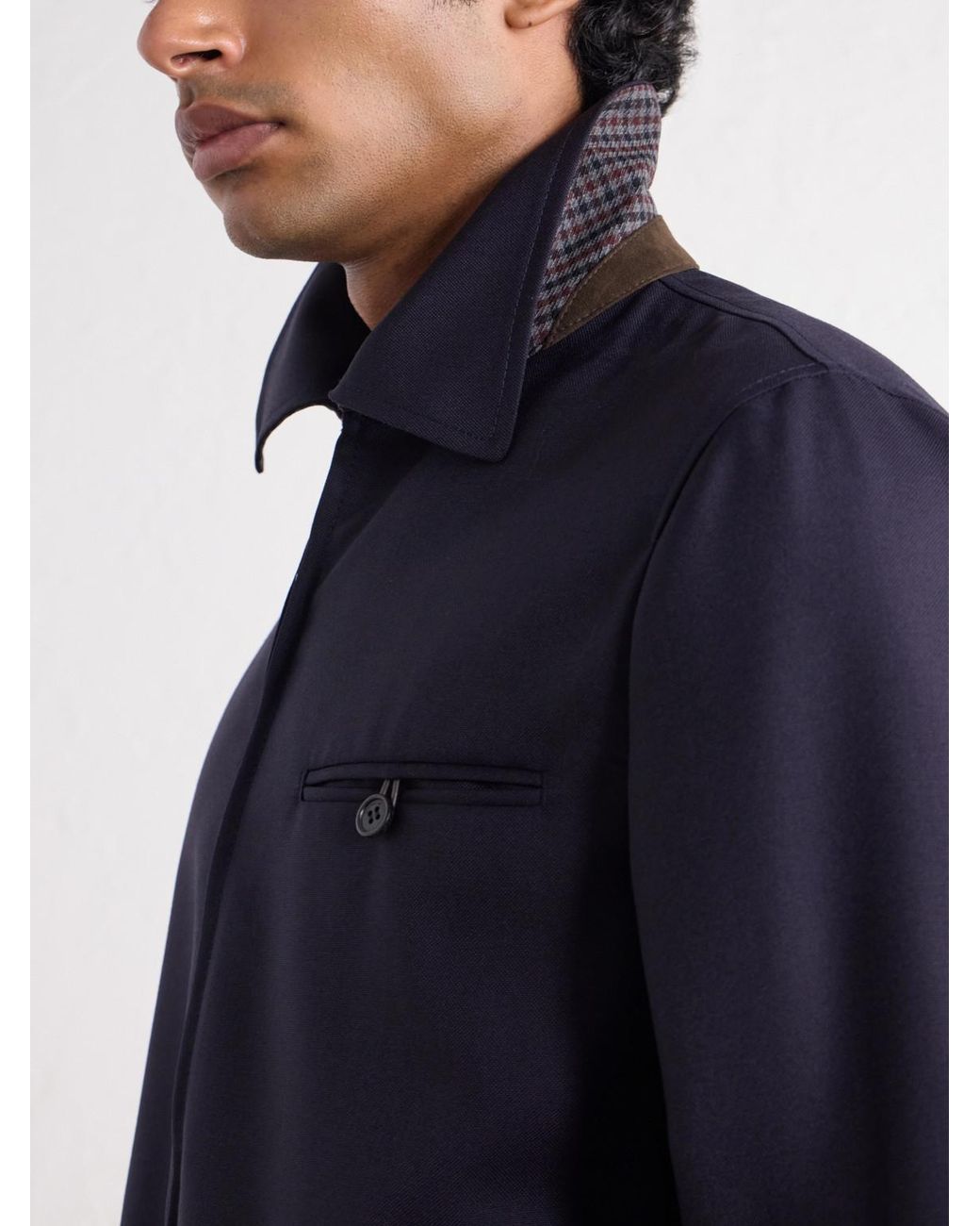 Slowear Blue Montedoro Il Primo Wool-Canvas Jacket for men