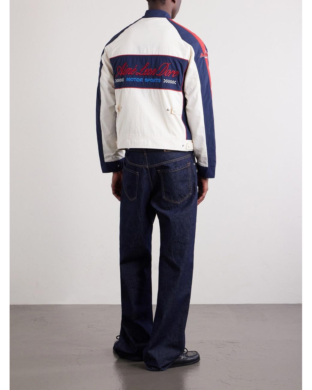 Aimé Leon Dore Blue Logo-Embroidered Shell Lightweight Jacket for men