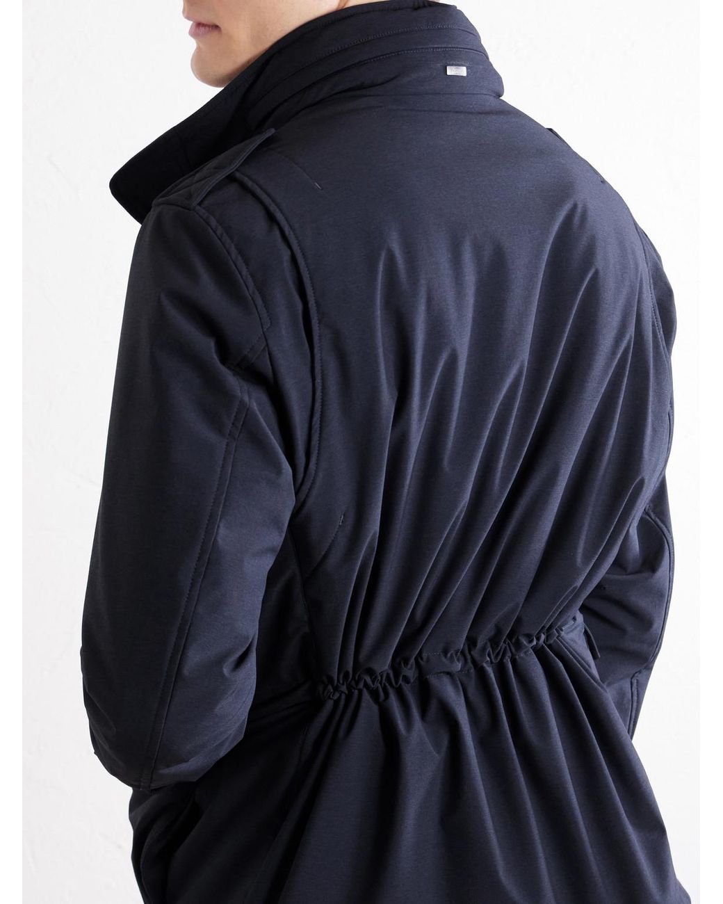 Herno Blue Four Pockets Woven Jacket for men