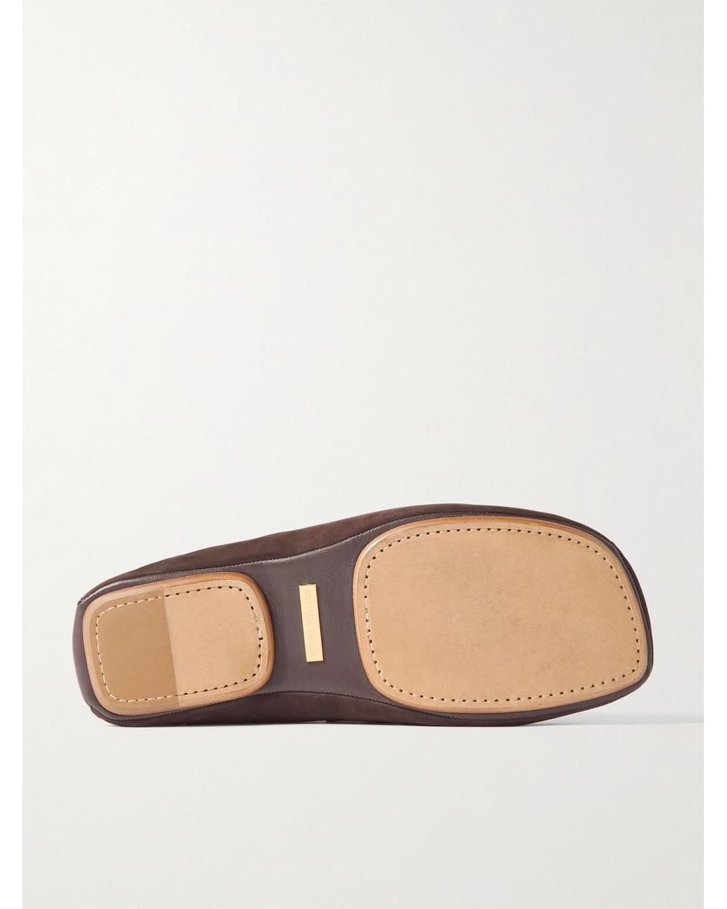 Bottega Veneta Brown Knot-Detailed Leather-Trimmed Textured-Nubuck Loafers for men
