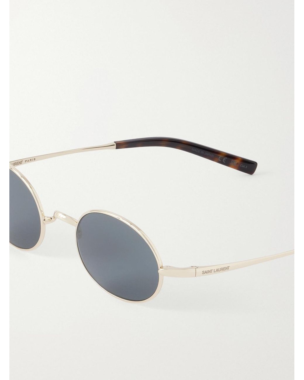Saint Laurent Blue Sl 948 Round-Frame-Tone Titanium And Acetate Sunglasses for men