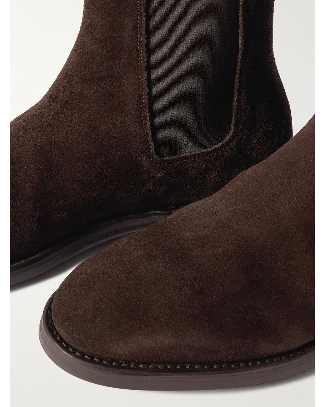 Morjas Brown Suede Chelsea Boots for men