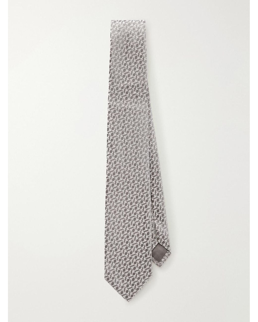 Charvet White 8.5Cm Silk-Jacquard Tie for men