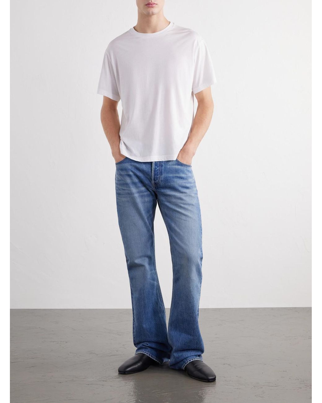 Totême White Cotton And Cashmere-Blend Jersey T-Shirt for men