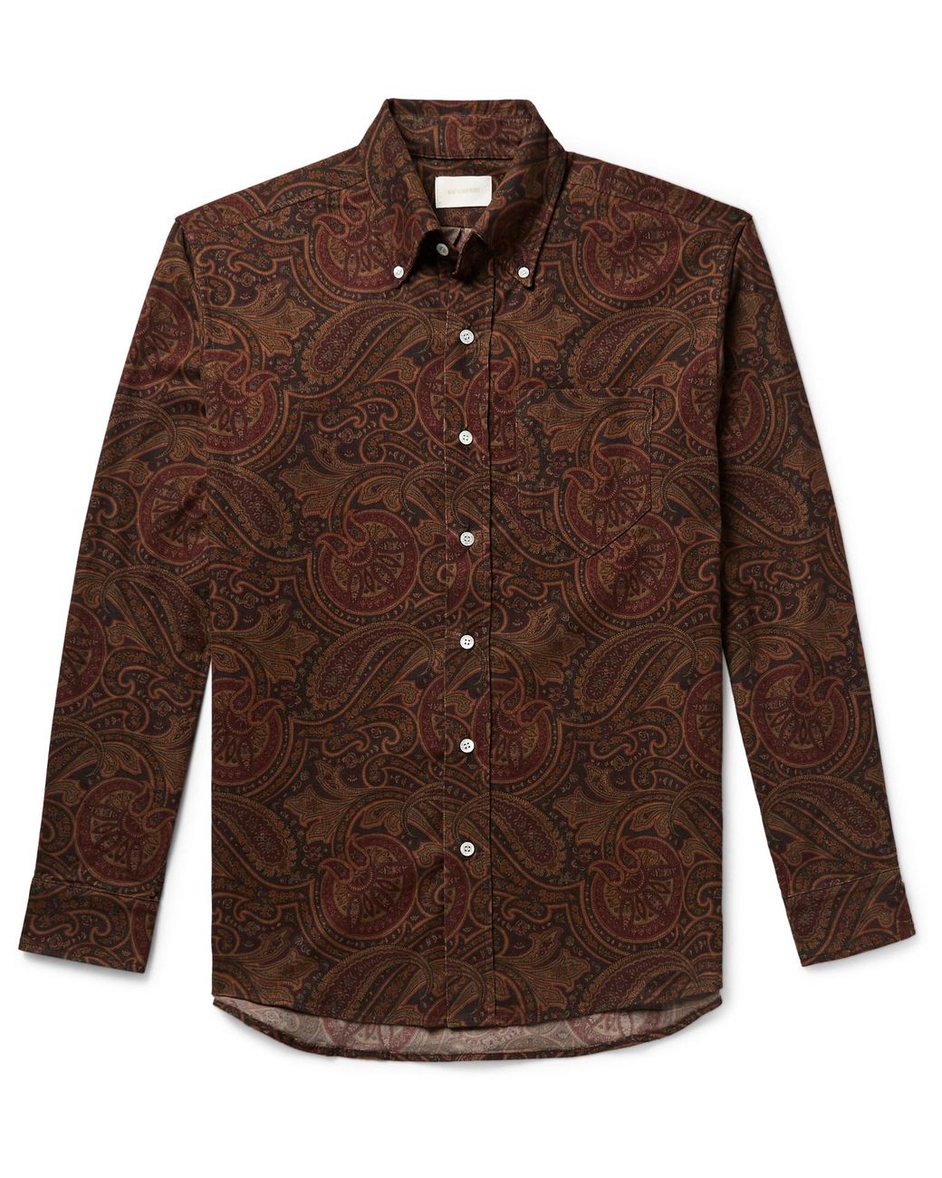 Aimé Leon Dore Buttondown Collar Paisleyprint Cottoncorduroy Shirt