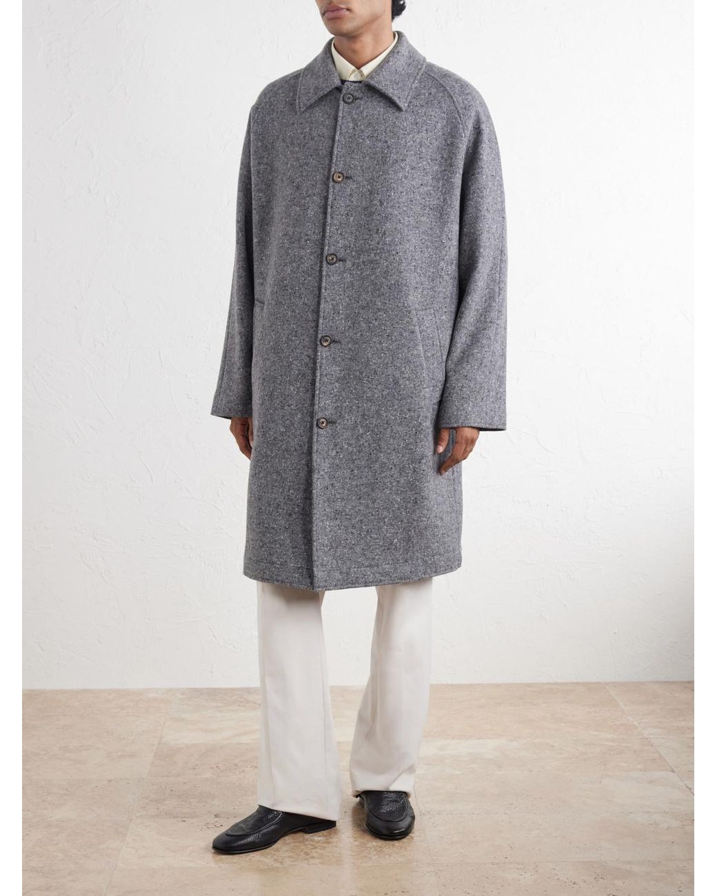 Eleventy Gray Wool-blend Coat for men