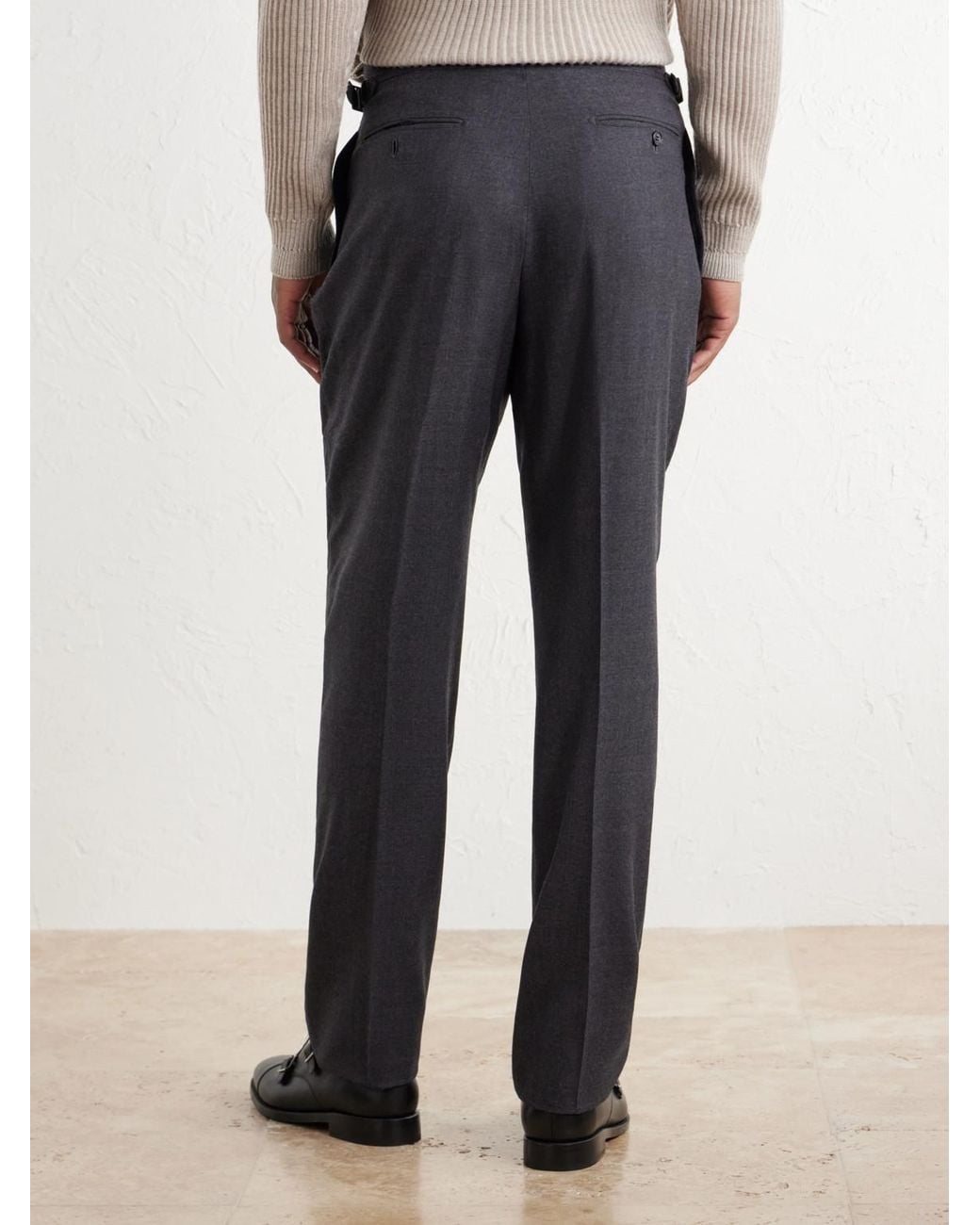 Dunhill Blue Straight-Leg Wool And Cashmere-Blend Suit Trousers for men