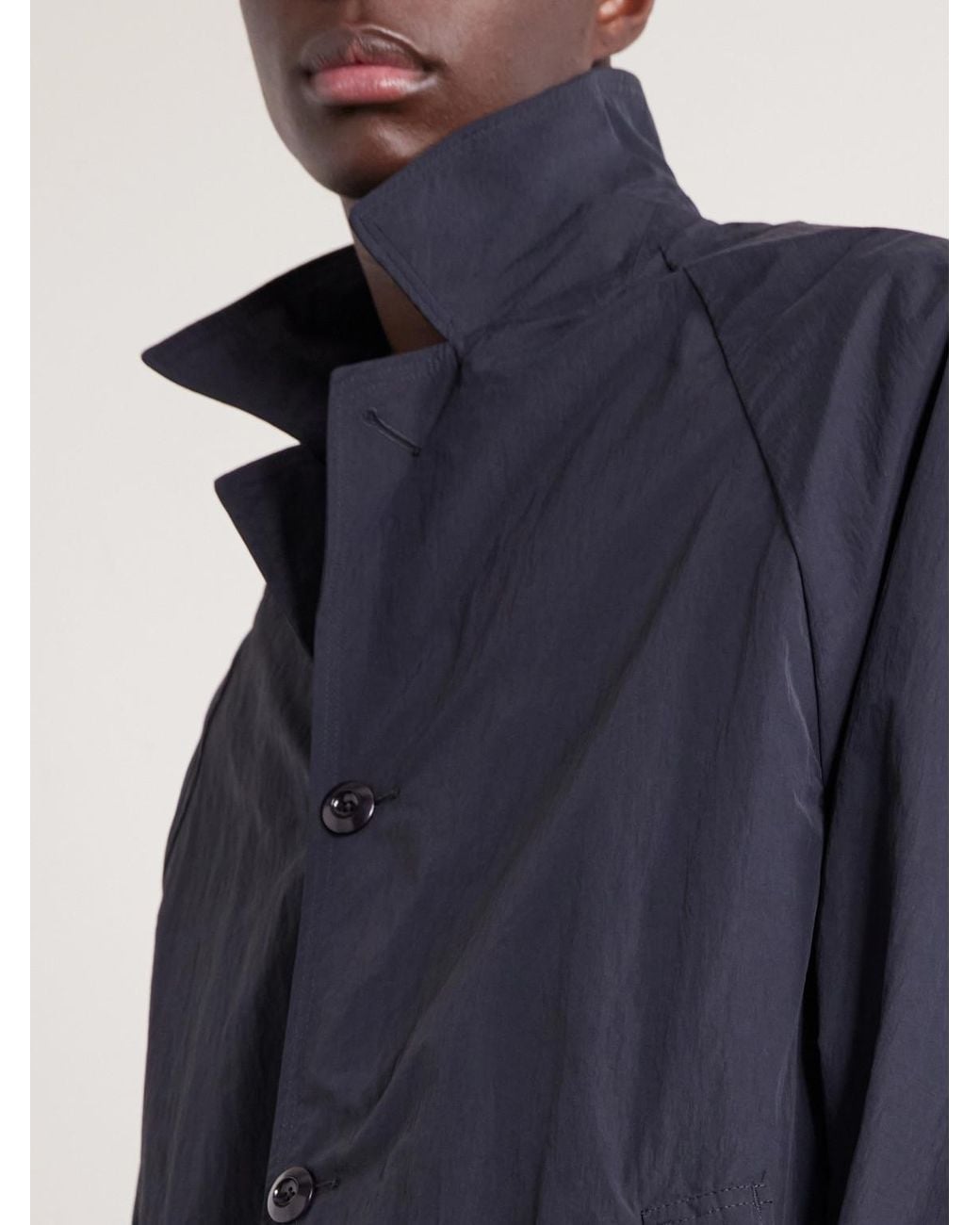 A Kind Of Guise Blue Serrara Mac Recycled Taffeta Coat for men