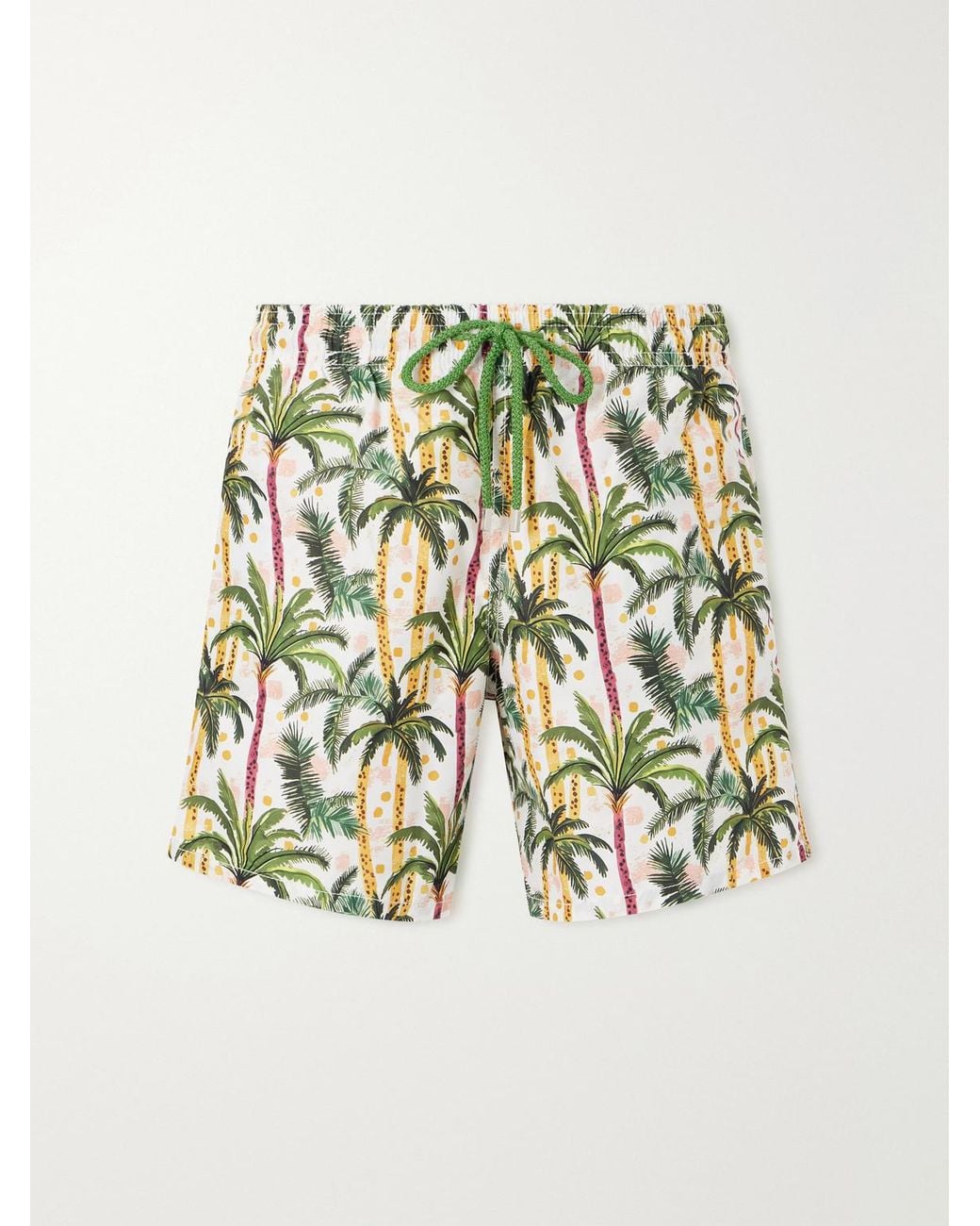 Vilebrequin White Moorea Straight-Leg Mid-Length Printed Econyl Shorts for men