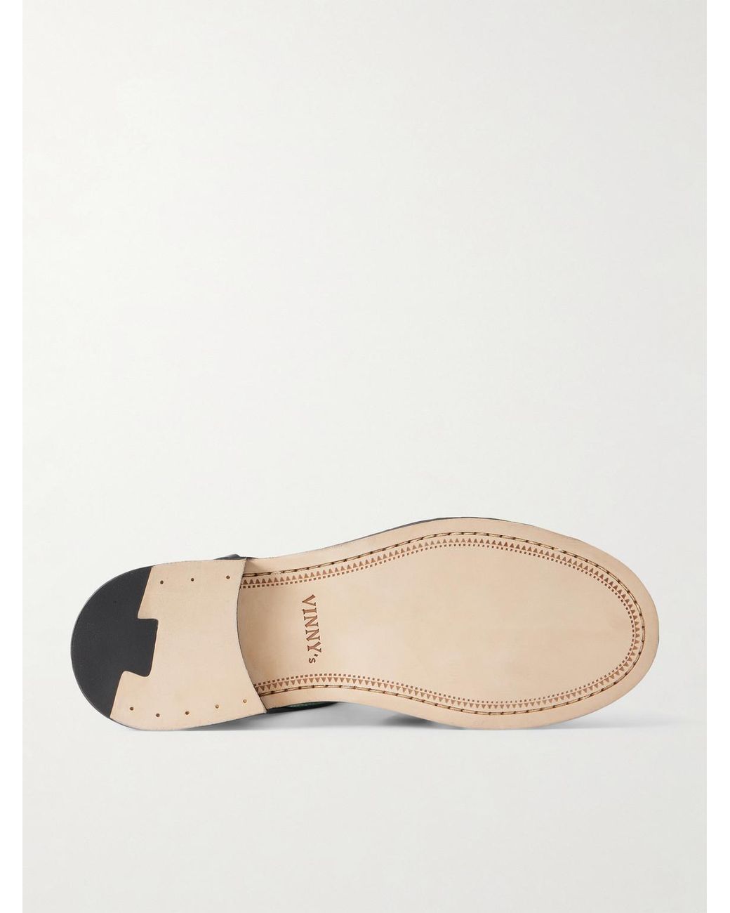 VINNY'S Black Leather Fisherman Sandals for men