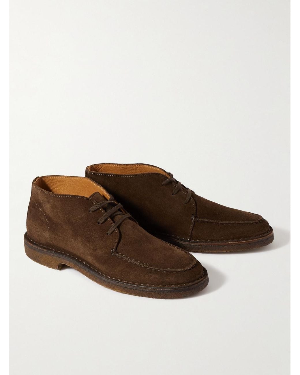 Drake's Brown Crosby Suede Chukka Boots for men