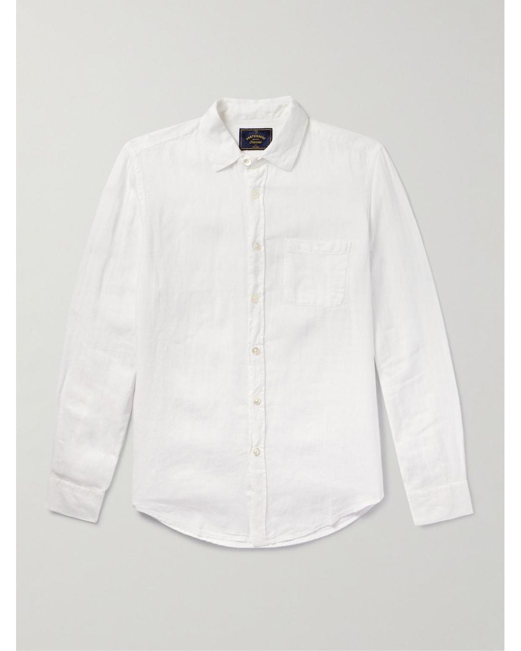 Portuguese Flannel White Linen Shirt for men