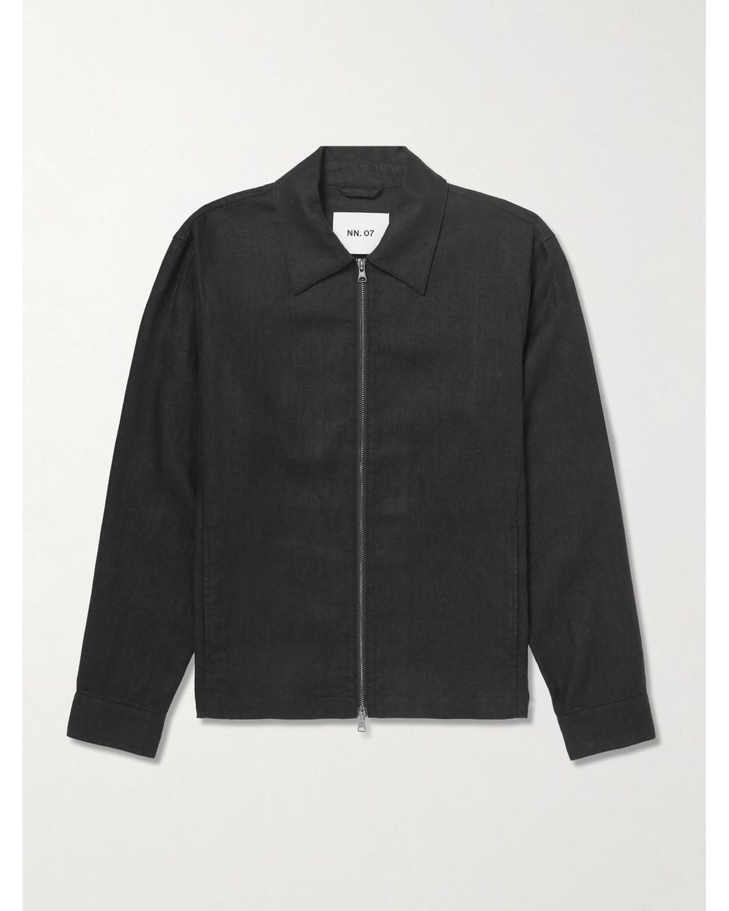 NN07 Black Alban 1454 Linen Blouson Jacket for men