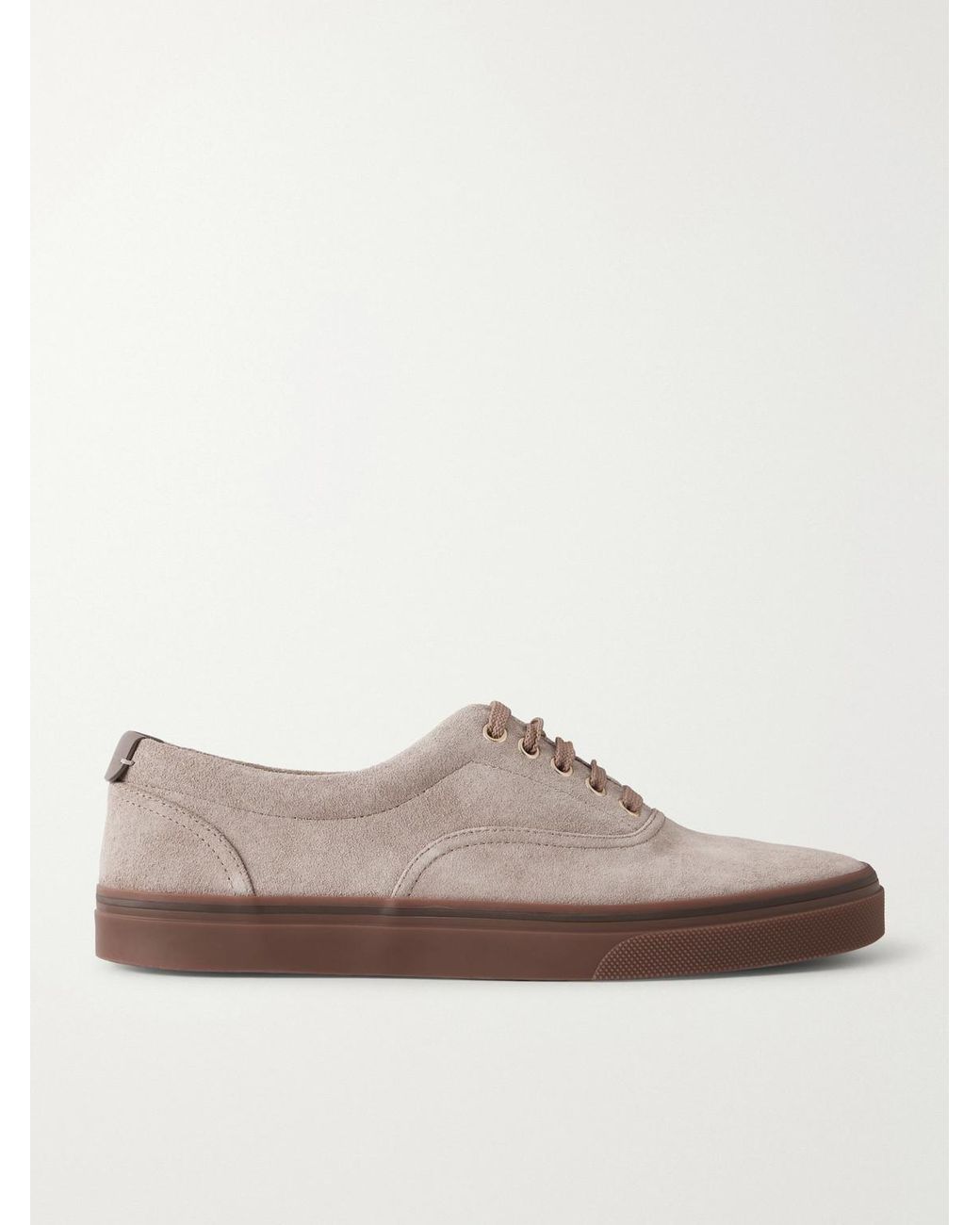 Brunello Cucinelli Brown Suede Sneakers for men