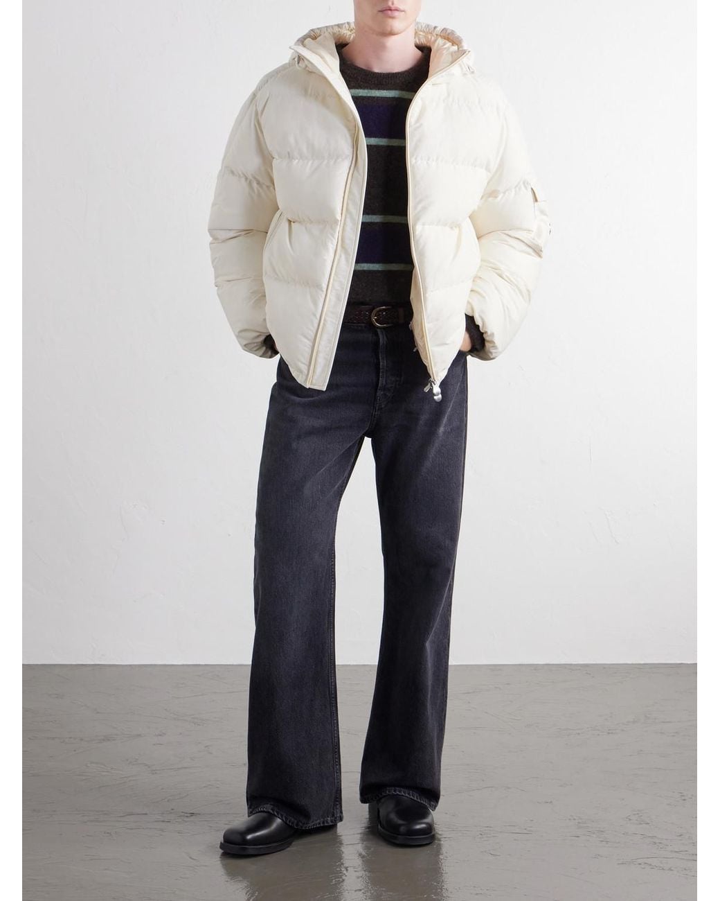 Moncler Natural Himalaya Hooded Quilted Cotton-Blend Shell Down Jacket for men