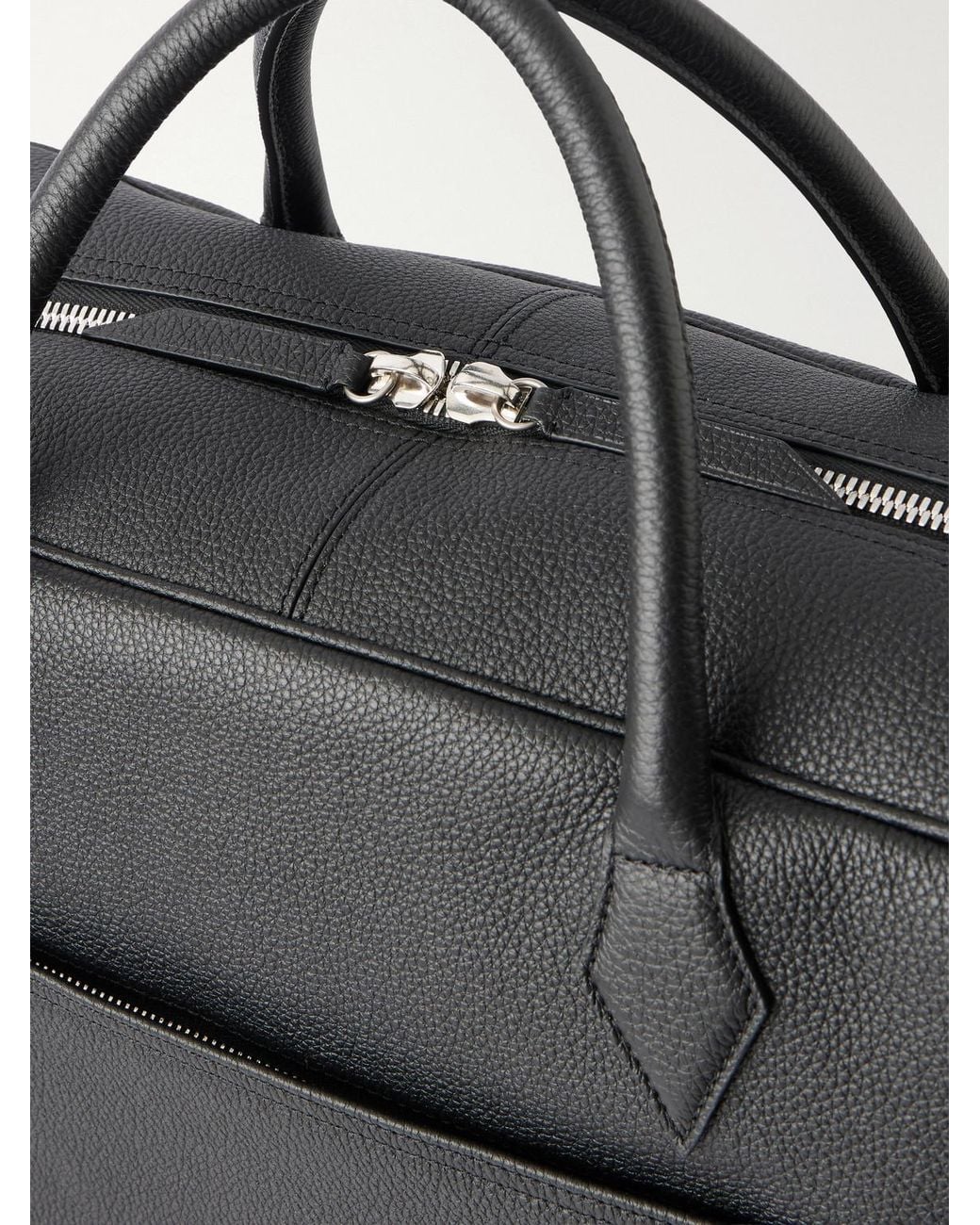 Metier Black Closer All Day Leather Briefcase for men