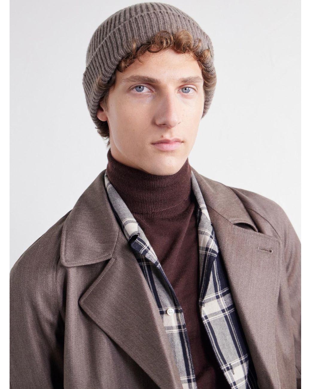 Paul Smith Gray Logo-Appliquéd Ribbed Cashmere And Merino Wool-Blend Beanie